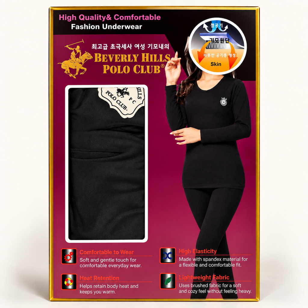Women's Thermal Underwear Set – Soft & Comfortable Long Sleeve Winter Wear